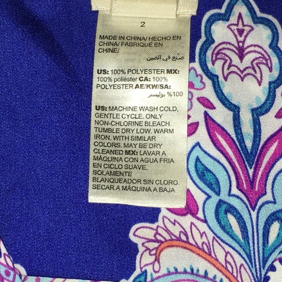 CHICO’S Blue Paisley Cinch Sides Top - Women’s 2 (US)Large - Picture 9 of 10